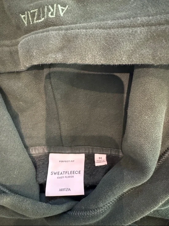 Aritzia- Camous Green Perfect Fit Hoodie (Brand New) - XS - Picture 2 of 9